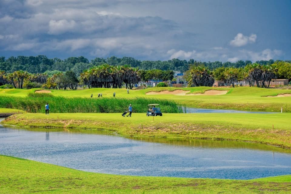 Vista aérea do Mangais Golf Resort